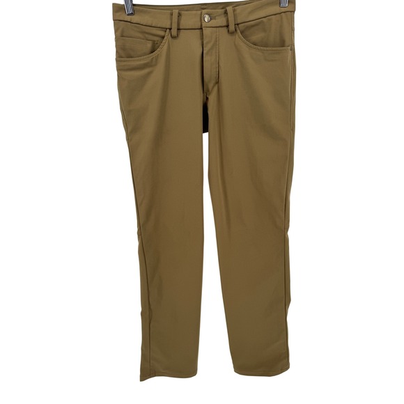 Lululemon Mens ABC Pant Slim 30x31 Olive Green Casual Commuter Tech Pants - Picture 1 of 13